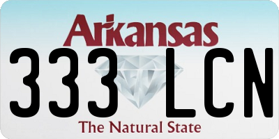 AR license plate 333LCN