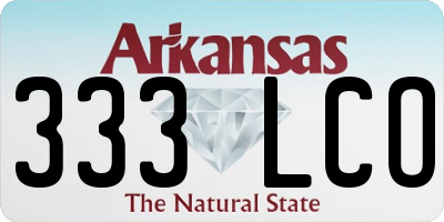 AR license plate 333LCO