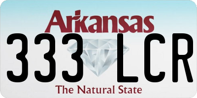 AR license plate 333LCR