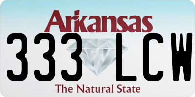 AR license plate 333LCW