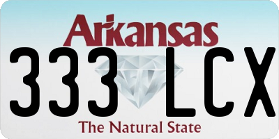AR license plate 333LCX