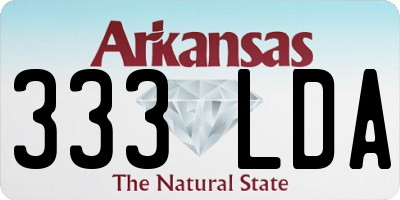 AR license plate 333LDA