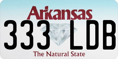 AR license plate 333LDB