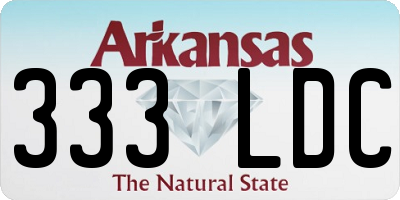 AR license plate 333LDC