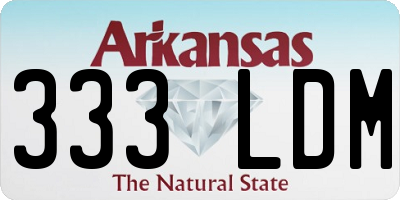 AR license plate 333LDM
