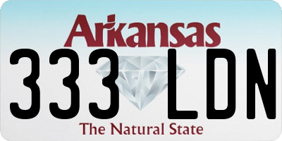 AR license plate 333LDN