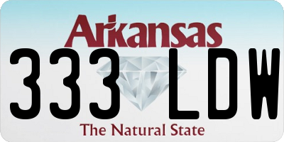AR license plate 333LDW