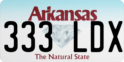 AR license plate 333LDX