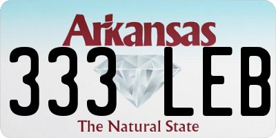 AR license plate 333LEB