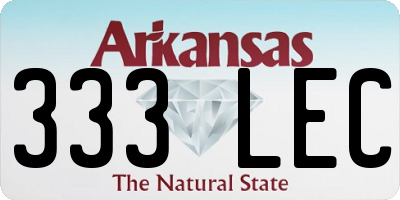 AR license plate 333LEC