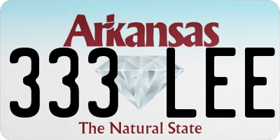 AR license plate 333LEE