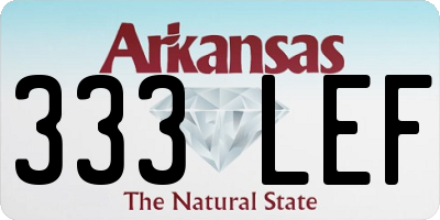AR license plate 333LEF