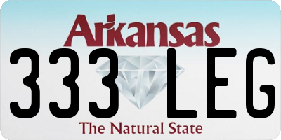 AR license plate 333LEG