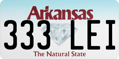 AR license plate 333LEI