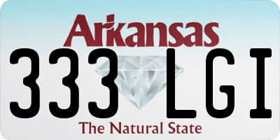 AR license plate 333LGI