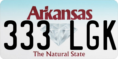 AR license plate 333LGK
