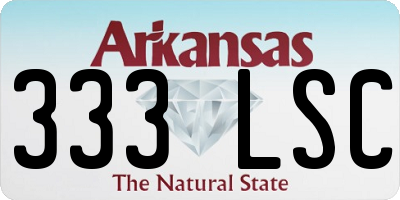 AR license plate 333LSC