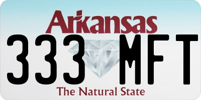 AR license plate 333MFT