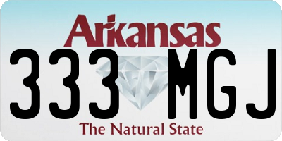 AR license plate 333MGJ