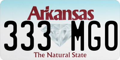 AR license plate 333MGO