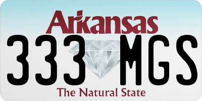 AR license plate 333MGS