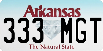 AR license plate 333MGT