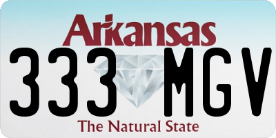 AR license plate 333MGV