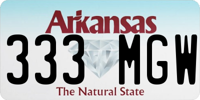 AR license plate 333MGW