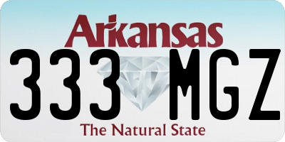 AR license plate 333MGZ