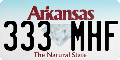 AR license plate 333MHF