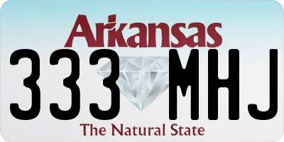 AR license plate 333MHJ