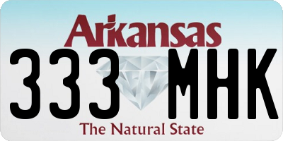 AR license plate 333MHK