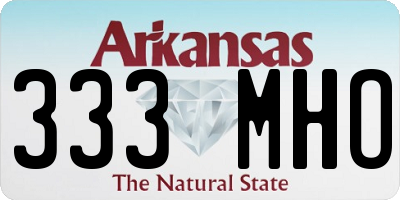 AR license plate 333MHO