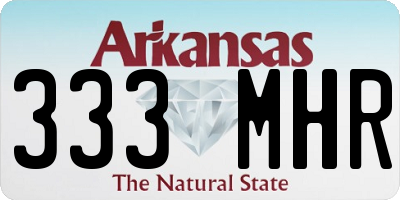 AR license plate 333MHR