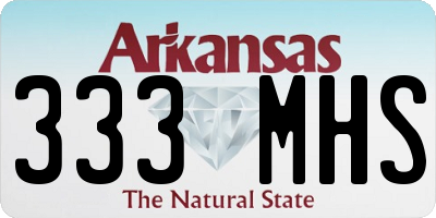 AR license plate 333MHS