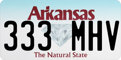 AR license plate 333MHV