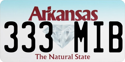 AR license plate 333MIB