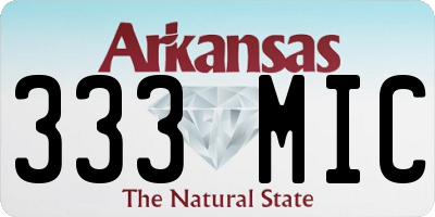 AR license plate 333MIC