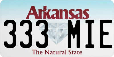 AR license plate 333MIE