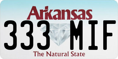 AR license plate 333MIF
