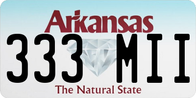 AR license plate 333MII