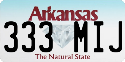 AR license plate 333MIJ