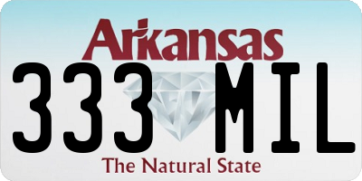 AR license plate 333MIL
