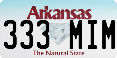 AR license plate 333MIM