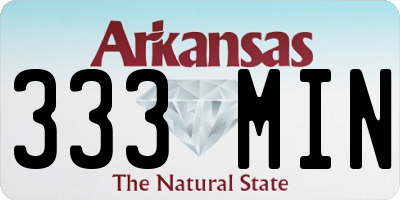 AR license plate 333MIN