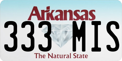 AR license plate 333MIS