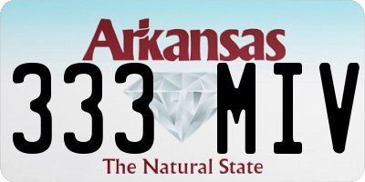 AR license plate 333MIV