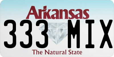 AR license plate 333MIX