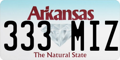 AR license plate 333MIZ