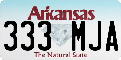 AR license plate 333MJA